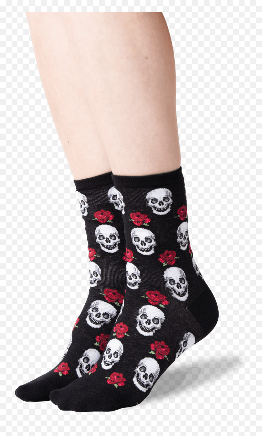 Womens Skull And Roses Socks - Girly Emoji,Rose Dancing Bear Emoji