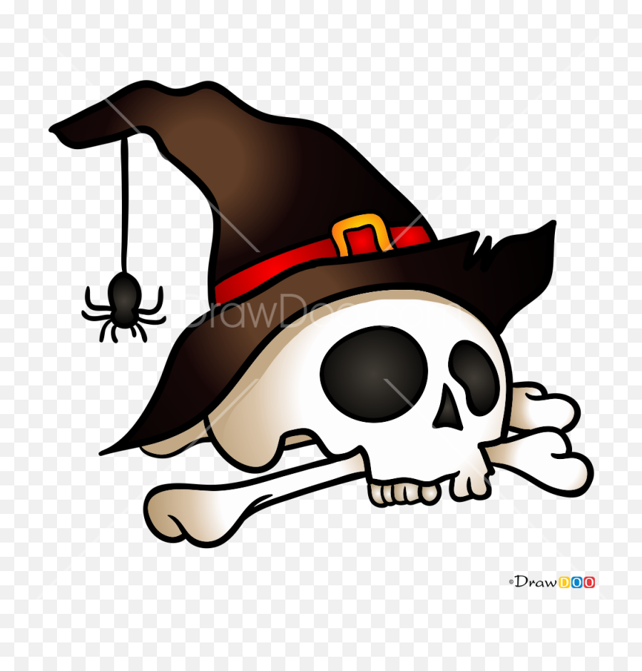 How To Draw Halloween Skull Halloween - Halloween Skull Png Emoji,Skull Unicorn Emoji