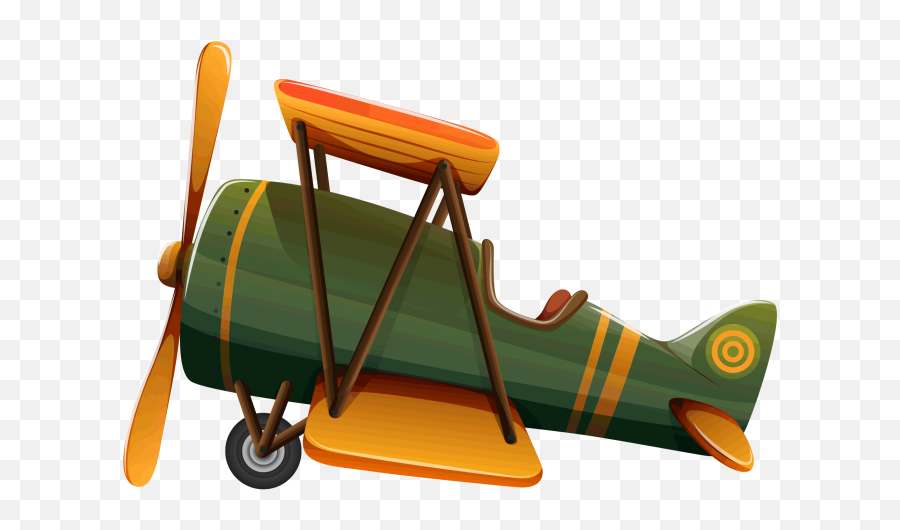 Plane Clipart Old School Plane Old - Aeroplane Is Flying Over The House Emoji,Biplane Emoji