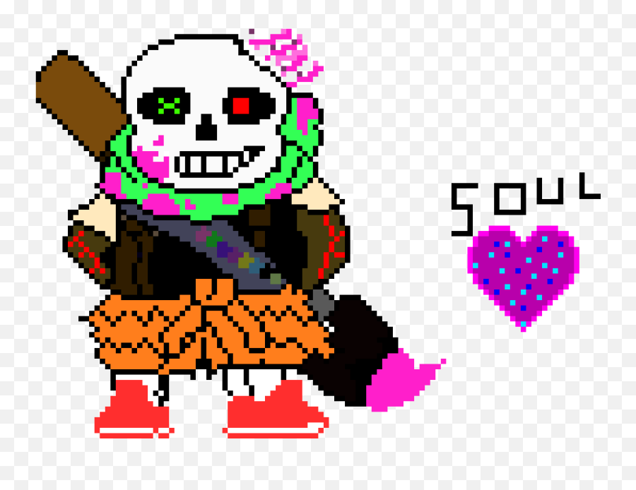 Pixel Art Gallery - Underverse Ink Sans Sprite Emoji,Hatsune Miku Emotion