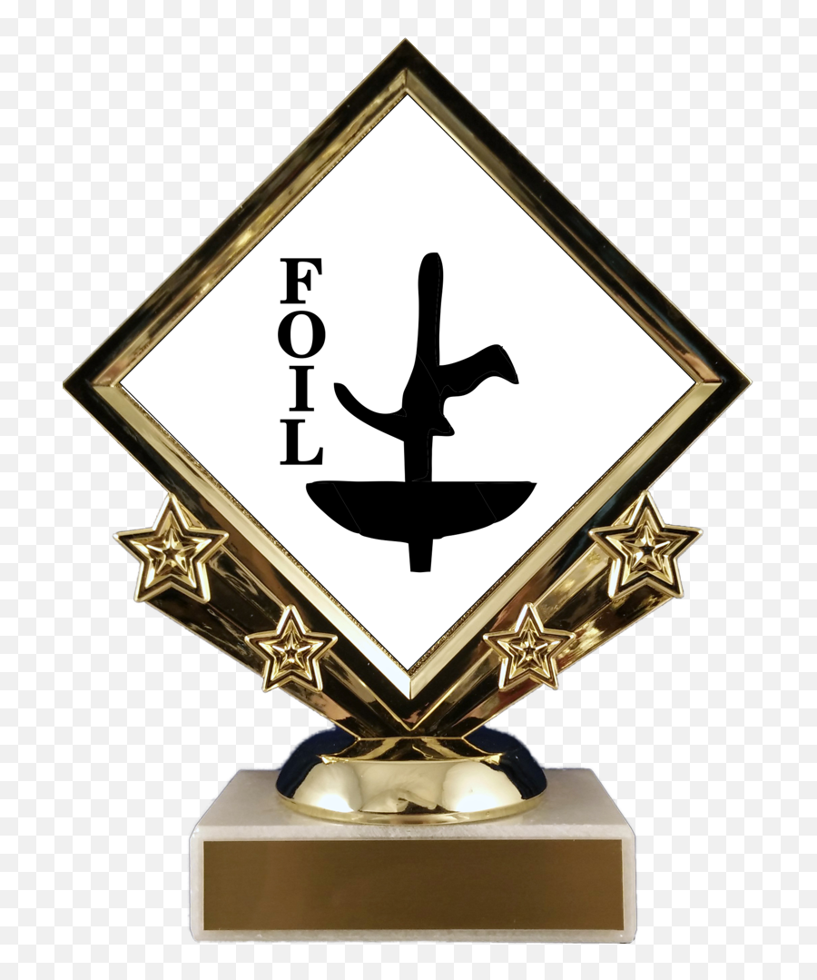 Fencing Logo Diamond Trophy - Taco Trophy Emoji,Epee Foil Sabre Emoji