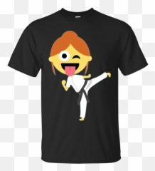 Karate Girl Flirt U0026 Kiss Emoji Shirt T - Shirt Tee Hoodie De Naruto Pain,Emojis Good For Flirting
