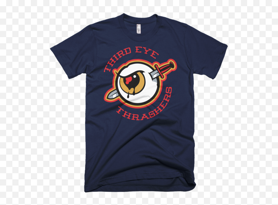 Third Eye Thrashers Classic Red Logo Crew - Thermostat Police Shirt Emoji,Devious Smiley Emoticon