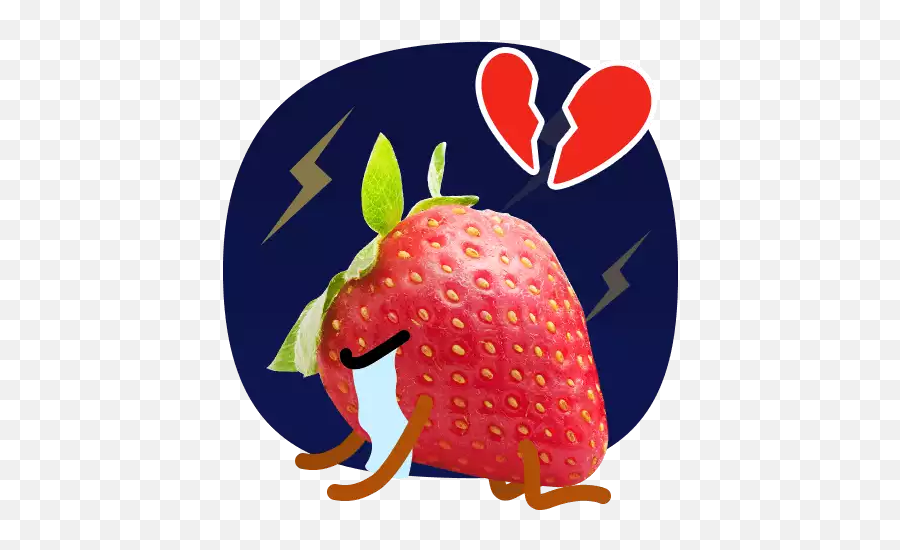 Fruit Stickers By Ro Nguyen - Fresh Emoji,Strawberry Emojis