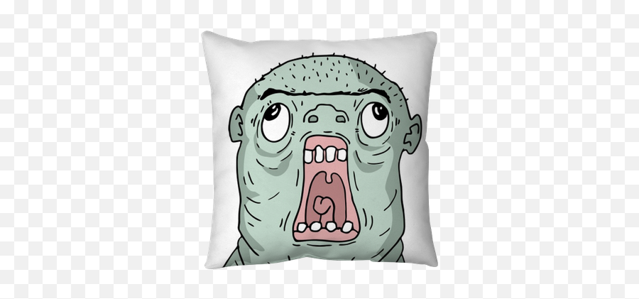 Ugly Ogre Face Throw Pillow U2022 Pixers - We Live To Change Scary Emoji,Lizard Japanese Emoticon