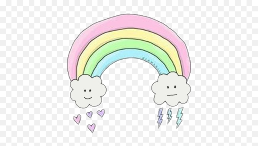 Rainbow Mood Tumblr Cute Sticker - And Ink On Emoji,Sweet--emotion Tumbmr