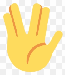 Vulcan Salute Emoji Clipart - Vulcan Salute Emoji Meaning,Vulcan Salute Emoji