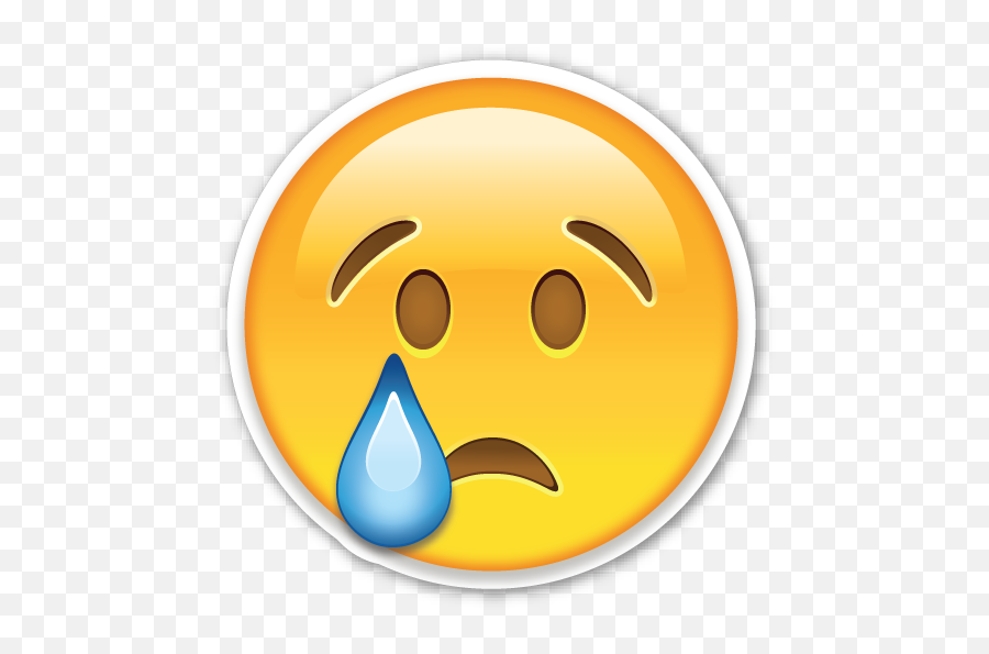 Emoji Emoticon Clip Art Smiley Crying - Transparent Sad Face Clipart,Crying Emoji