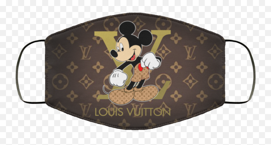 Mickey Mouse Louis Vuitton Cloth Face Mask Reusable - Bisexual Face Mask Emoji,Anime Emoticon Anti Dust Face Mask