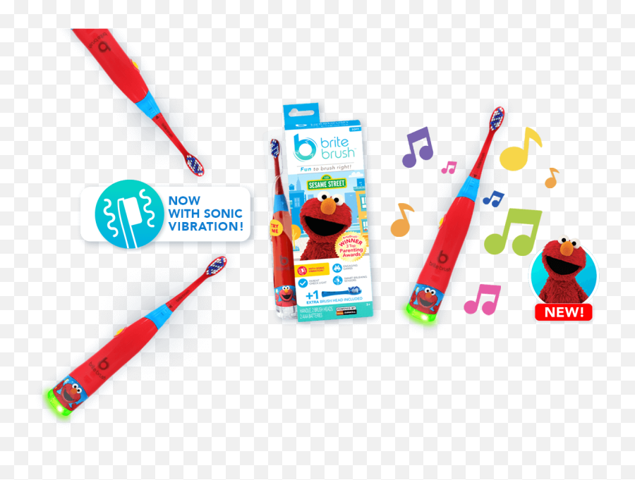 Britebrush The Interactive Smart Toothbrush For Kids - Office Instrument Emoji,Sesame Street Count Numbers Emoticon
