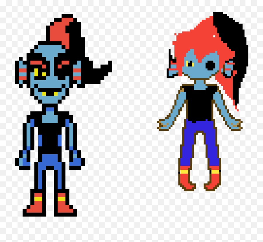 Undyne Chibi Version - Pixel Undyne From Undertale Full Undyne Undertale Emoji,Undertale Emoticons Undyne