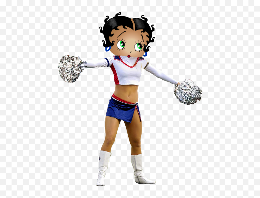 Betty Boop Buffalo Jills Cheerleader Betty Boop Black - Betty Boop Emoji,Cheerleader Emoji