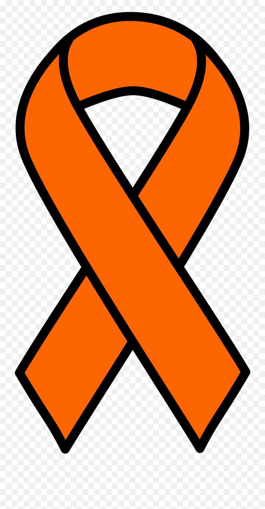 Cancer Ribbon Clipart - Breast Cancer Ribbon Png Download Orange Cancer Ribbon Svg Emoji,Cancer Symbol Emoji