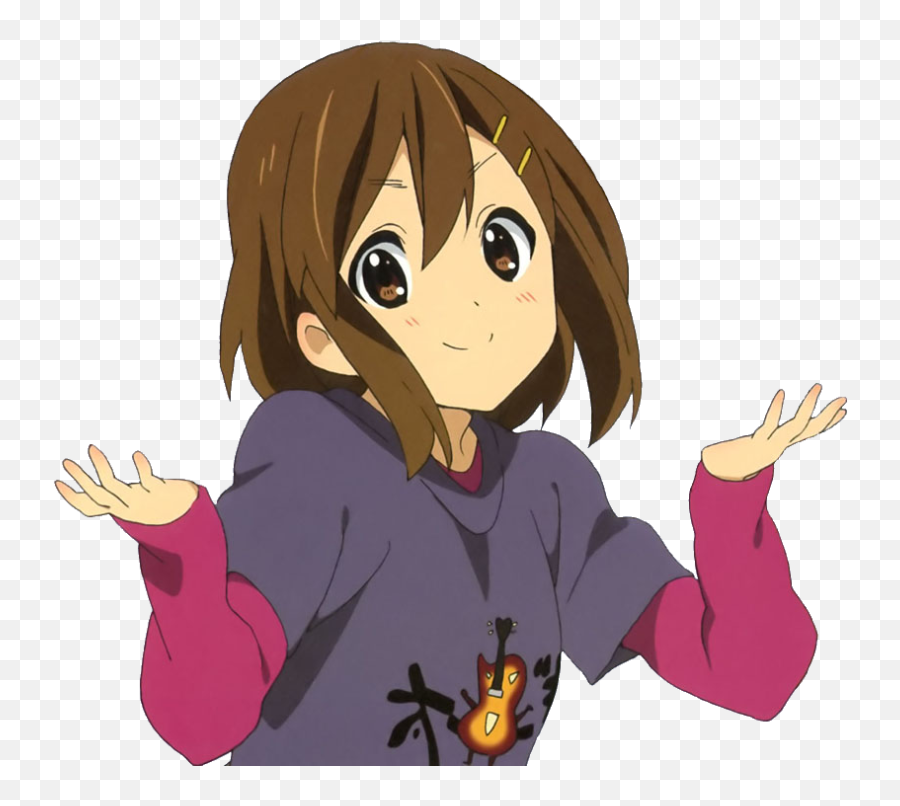 Anime Girl Shrug Transparent Clipart - Anime Girl Shrug Transparent Emoji,Shrug Emotion