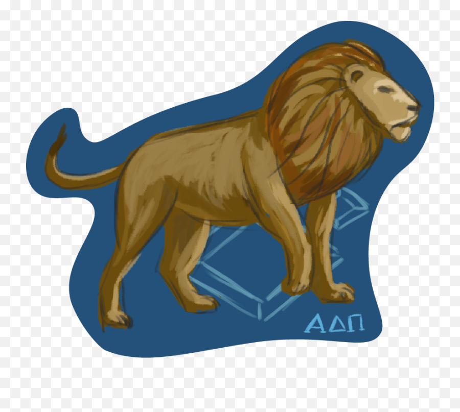 Alpha Delta Pi Sorority Stickers Adii U2013 Greekhappy Emoji,Lion Emoticon Twitter