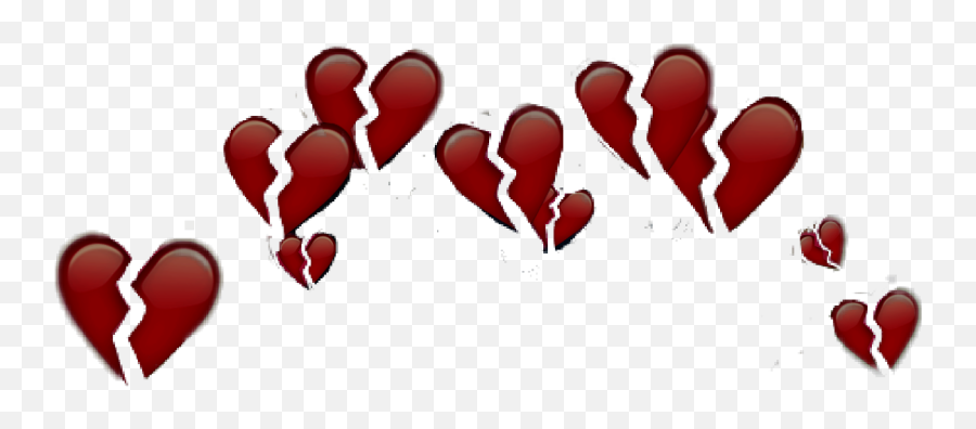 Hearts Broken Emojis Apple Iphone - Transparent Background Heart Broken Heart Crown,Iphone Emojis Hearts