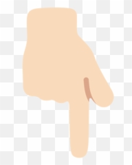 Backhand Index Pointing Down With Light Skin Tone Emoji,Finfer Point Down Emoji