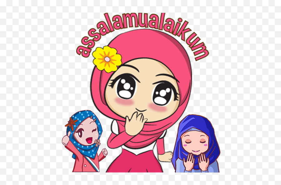 2021 Wa Sticker Muslimah Islamic Sticker Cute App Not - Islamic Hijab Sticker For Whatsapp Emoji,Tryhard Emoji