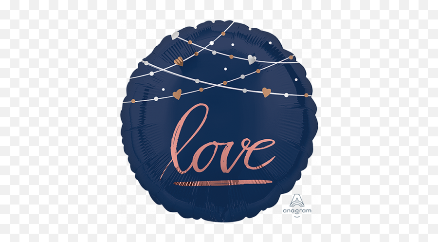 Foil Round U0027love Better Togetheru0027 Navy Balloon Anagram - Dot Emoji,Latex Emoticons