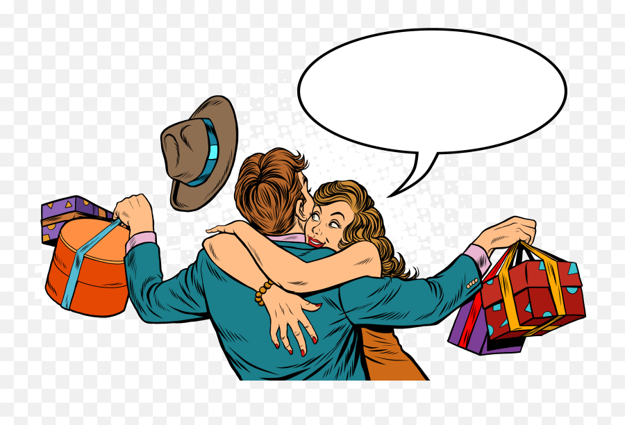 Hug Clipart Intimacy - Cartoon Happy Birthday Wife Emoji,Big Hug Emoji
