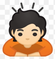 Tono De Piel Claro Persona Haciendo Una Reverencia Clipart - Icon Emoji,Emoticon Haciendo Pucheros