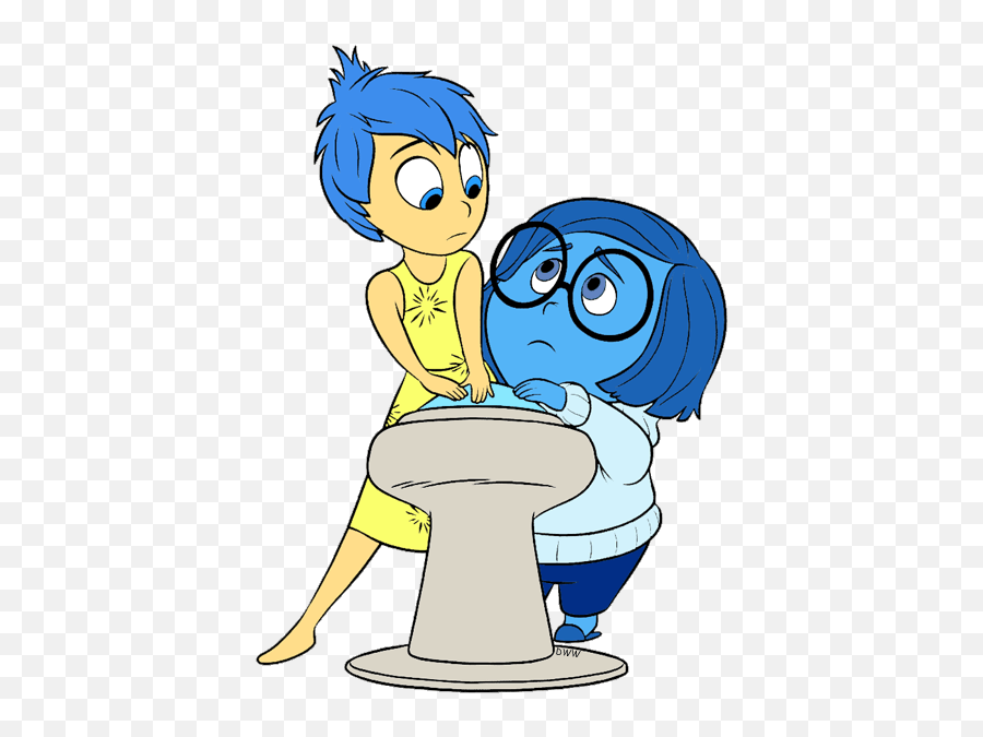 Library Of Inside Out Character Clip - Inside Out Sadness And Joy Clipart Emoji,Inside Out Blue Emotion