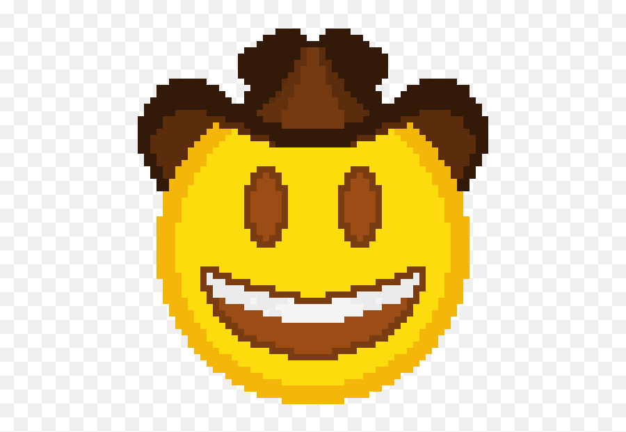 Cowboy Emoji - Cowboy Emoji Pixel Art,Cowboy Emoji