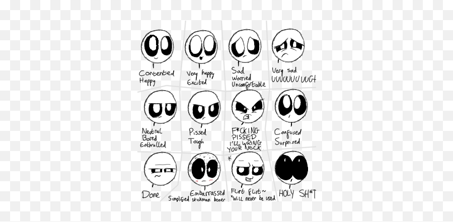 Avatar Drawing Reference Guide - Dot Emoji,Emotions Drawing Reference