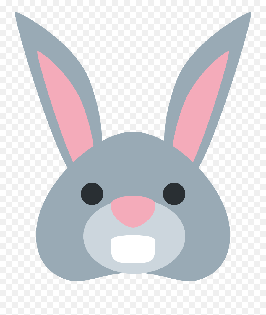 Rabbit Emoji Twitter Transparent Png - Cara De Conejo Animado,Twitter Emoji
