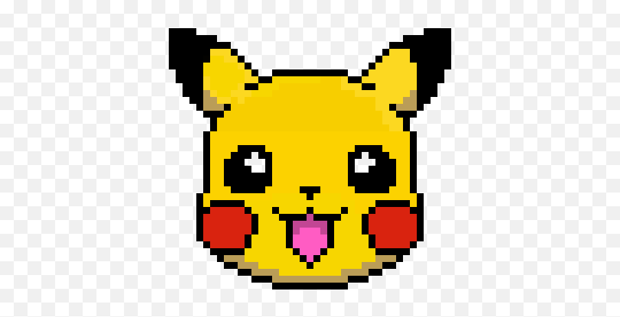 Pikachu Face Pixel Art Maker - Pikachu Face Pixel Art Emoji,Cute Pixels Emoticon Faces