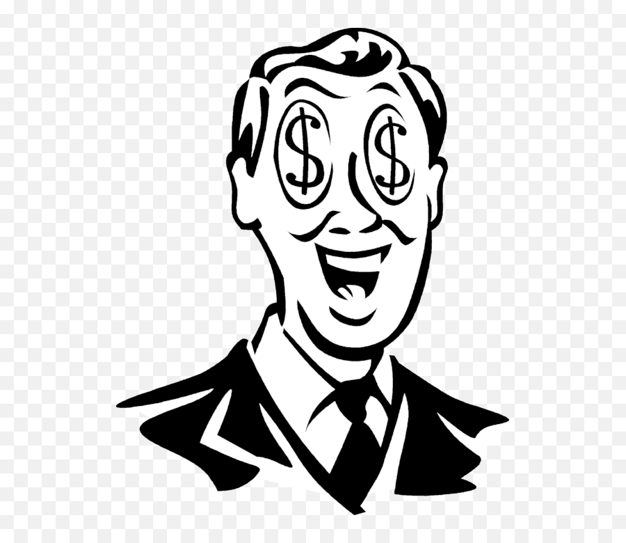 Man With Dollar Sign Eyes Royalty Free - Man With Money In His Eyes Emoji,Royalty Free Emotion Drawings