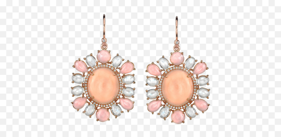 Irene Neuwirth Peach Moonstone Pink Opal Diamond U0026 Rainbow - Solid Emoji,Faberge Emotion Bangle