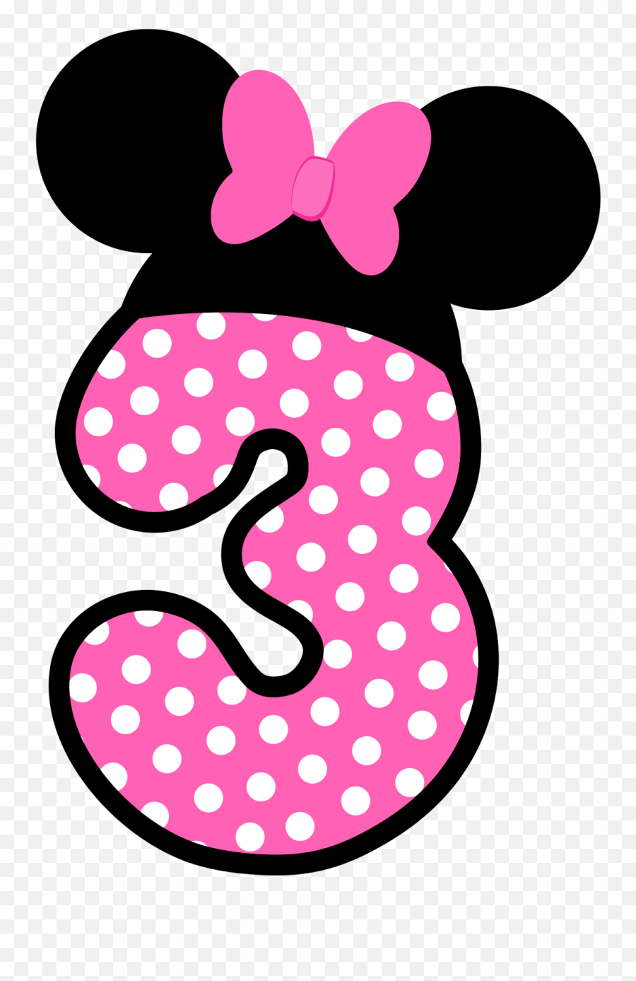 Números A Lo Minnie En Rosa - Oh My Alfabetos 2 Minnie Mouse Png Emoji,Bizcochos Con Decoraciones De Emojis