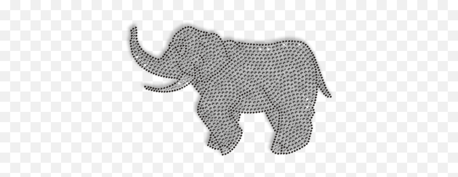 Shining Rhinestone Walking Elephant Iron On Transfer Motif - Animal Figure Emoji,The Elephant Of Emotion