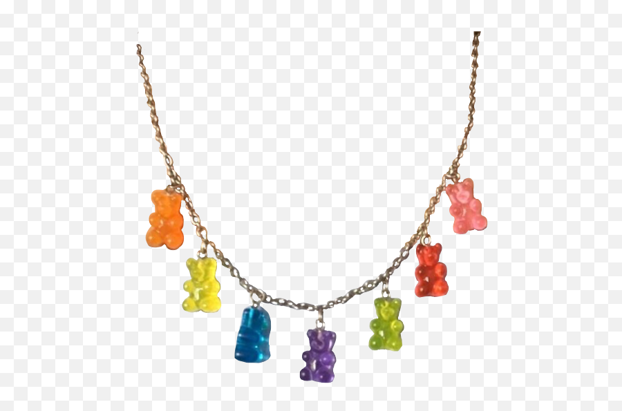 Necklace Rainbow Sticker - Solid Emoji,Gummy Bear Emoji
