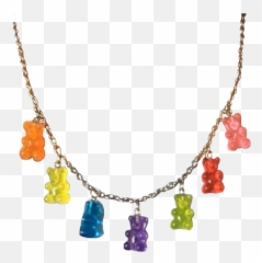 Necklace Rainbow Sticker - Solid Emoji,Gummy Bear Emoji