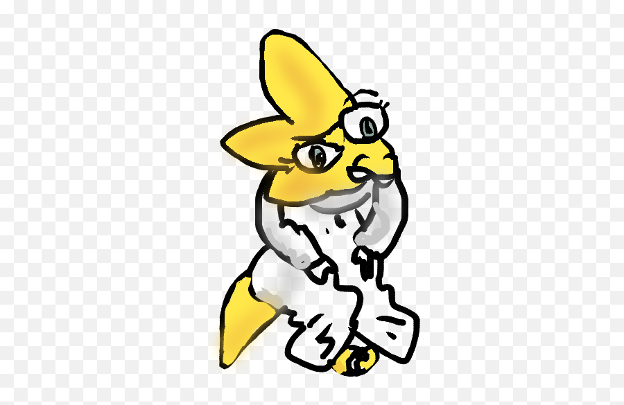 Derpy Alphys - Fictional Character Emoji,Alphys Emoticon