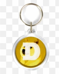 Dogecoin Acrylic Keyring - Dogecoin Emoji,Japanese Emoticon Drinking Beer