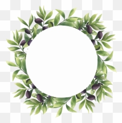 Hoja De Olivo En Un Estilo Acuarela - Olive Leaf Frame Emoji,Dise?o Gratis Invitacion Digital Emojis