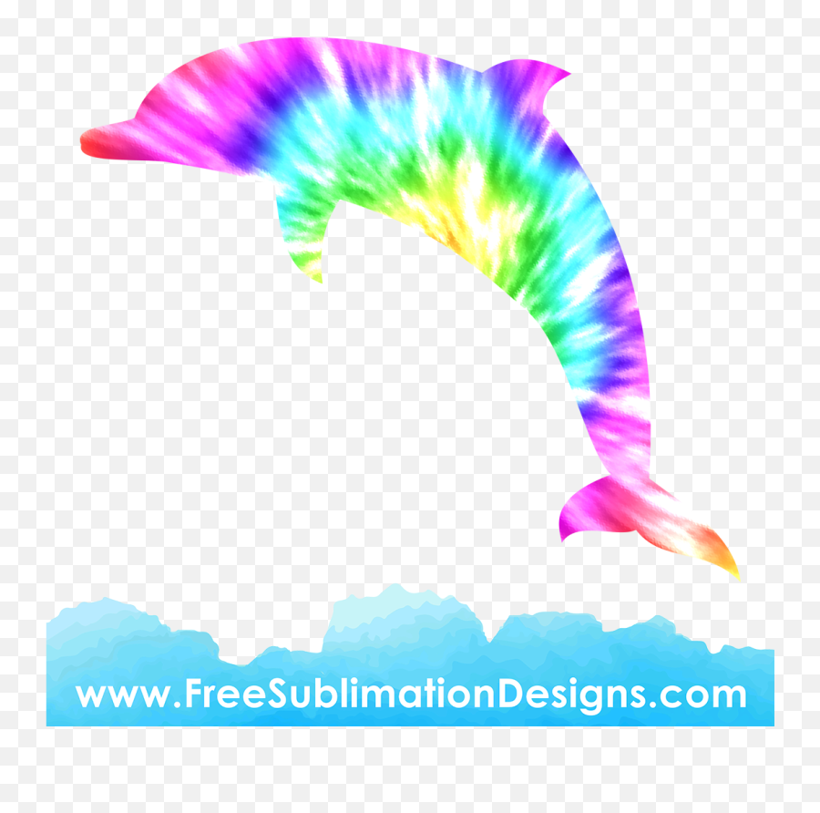 Tie Dye Dolphin Sublimation Print Png File Emoji,Tie-dye Emoji
