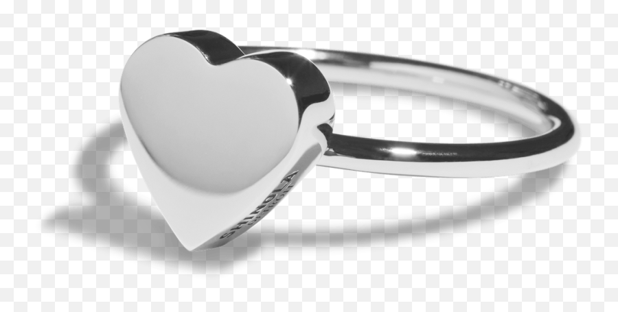 Runwell Pendant Signet Ring - Solid Emoji,Heart Emoticon Ring Silver