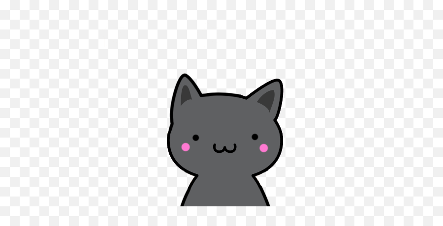 Face Emoji Kawaii Cat Sticker By Amandinhaa - Kawaii Png,Cat Face Emoji