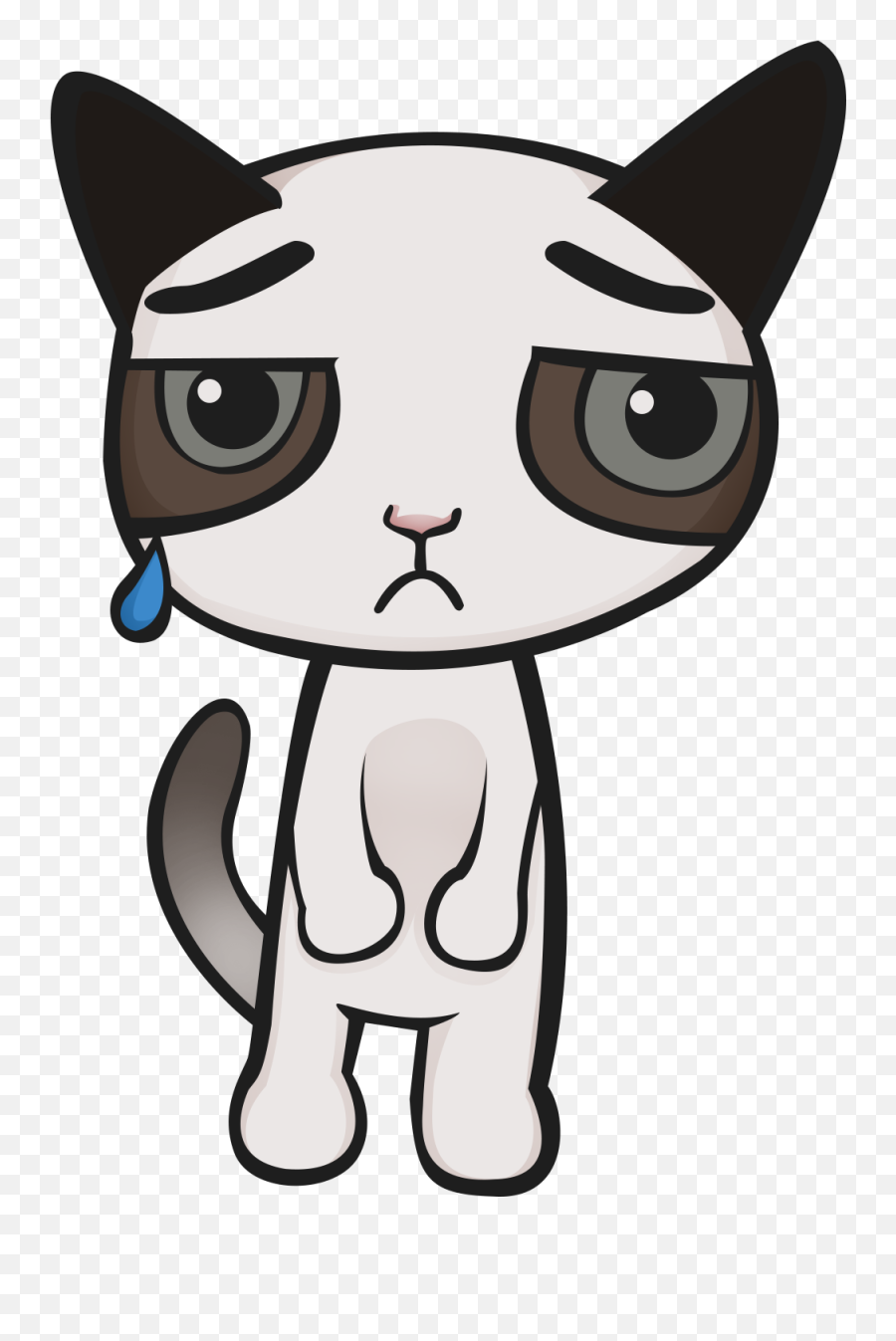 Vector Free Grumpy Cat Food Clip Art Transprent Png - Sad Sad Cat Clipart Png Emoji,Nyan Cat Emoji
