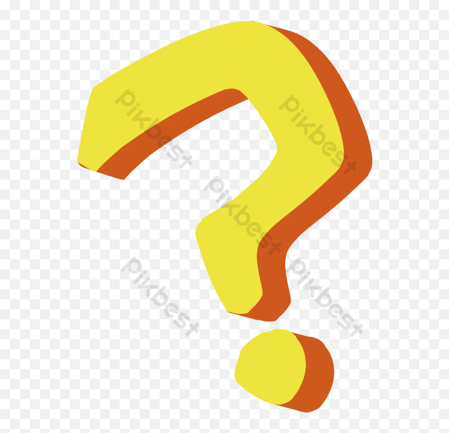 Cartoon Golden Question Mark Png Element Png Images Psd Emoji,Yellow Question Mark Emoticon