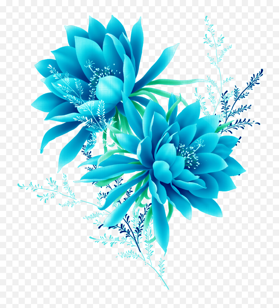 Flower Png Images Vector And Psd Editing Files Free - Border Blue Flower Clipart Emoji,Blossom Emoji