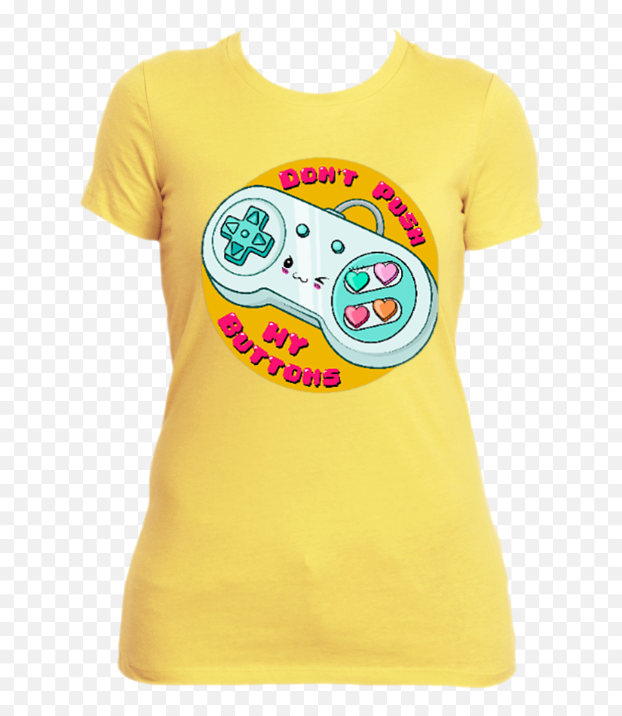 Donu0027t Push My Buttons Retro Game Controller Shirt Kawaii Womenu0027s T - Shirt Shop Emoji,Womens Shirt Emoji