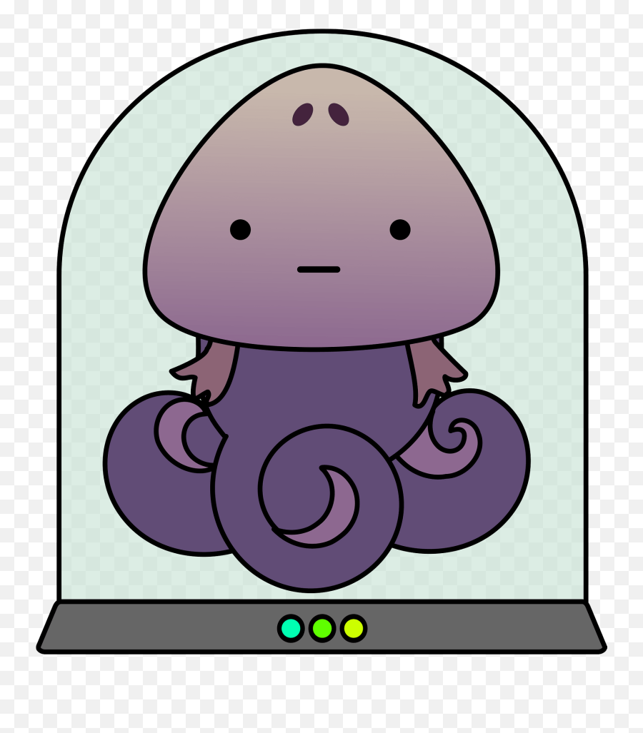 Alien Clipart - Squid Monster Cute Emoji,Purple Monster Emoji