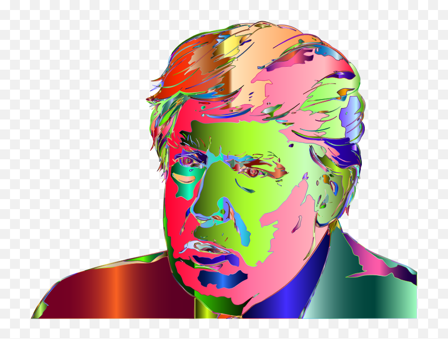 Donald Trump Portrait 3 Surreal - Illustration Transparent Hair Design Emoji,Dantdm Emoji