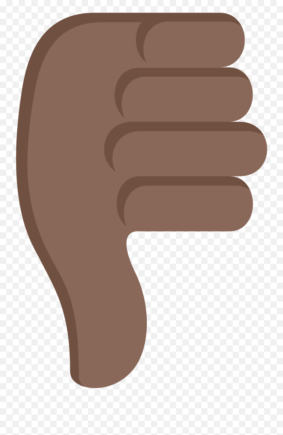 Pulgar Hacia Abajo Tono De Piel Oscuro Emoji Imagen - Thumb Signal,Emoji De Mano