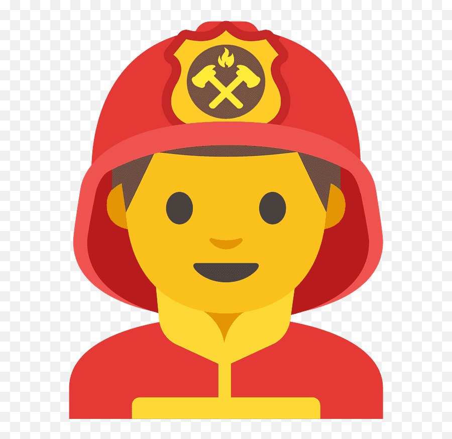 Man Firefighter Emoji Clipart Free Download Transparent - Emoticone Pompier,Man Emojis